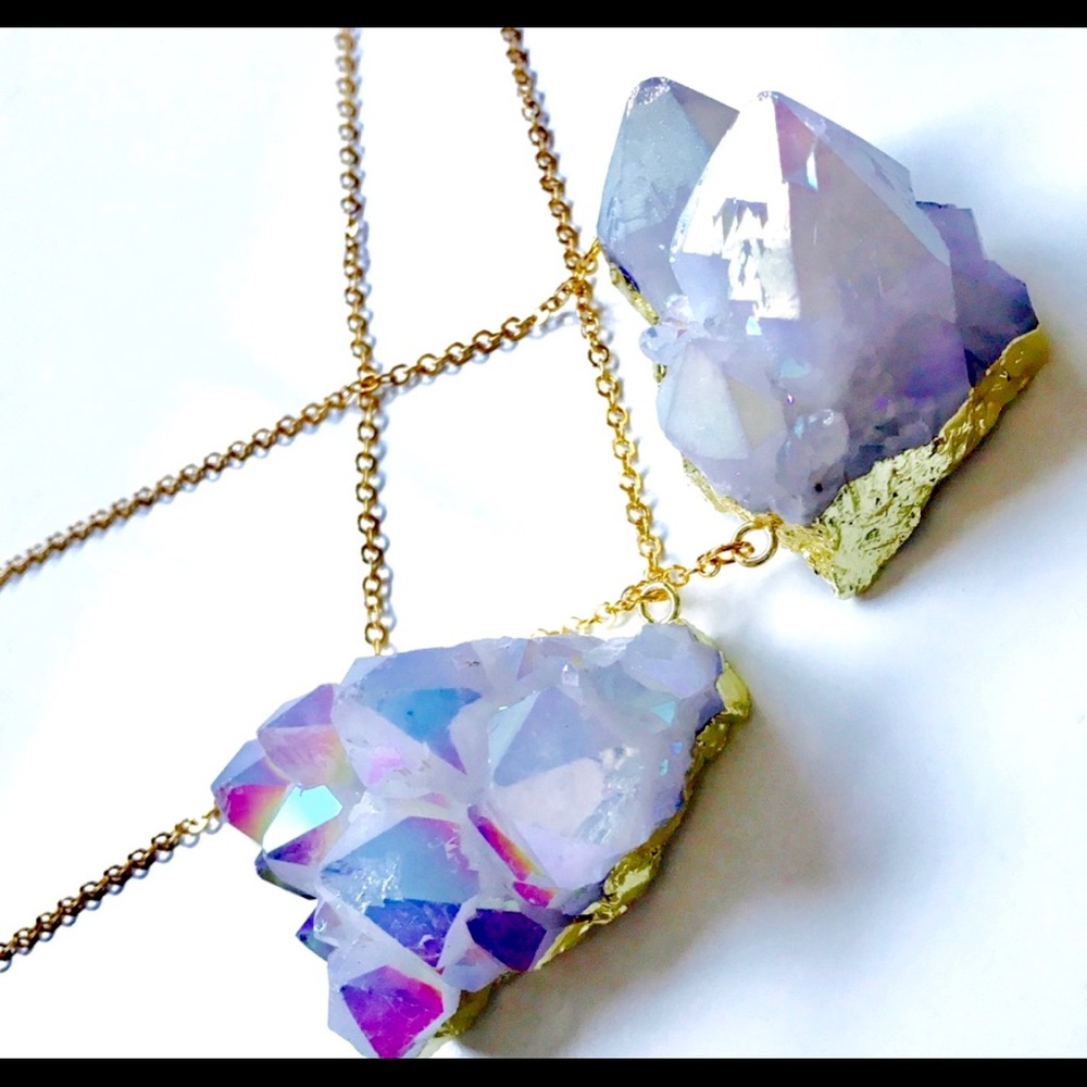HOST PICK Aura Quartz healing Crystal Necklace - Picture 5 of 7